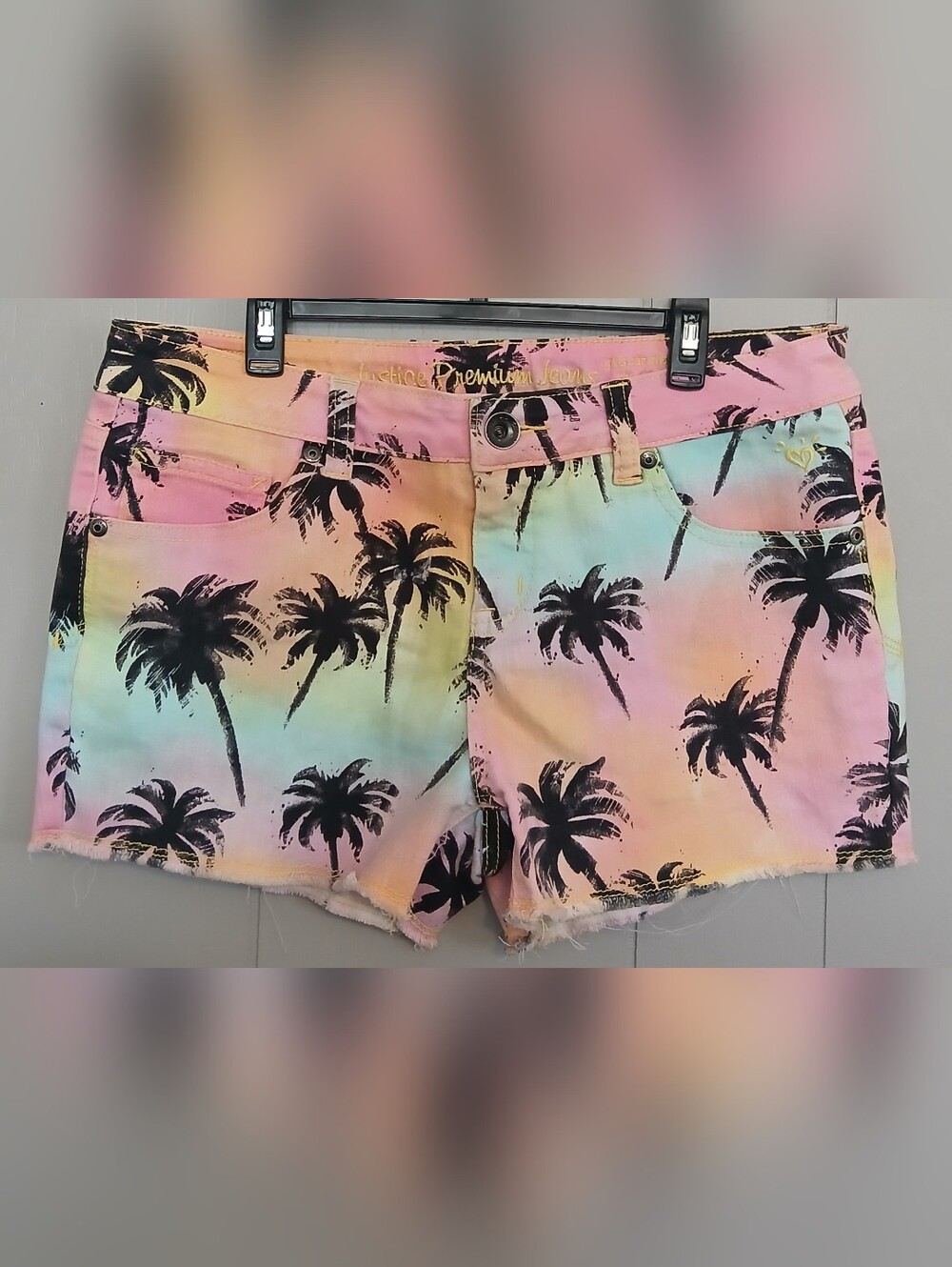 Justice Girls Size 18 Palm Tree Shorts